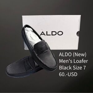 Aldo Men's Classic Black Slip-On Loafers